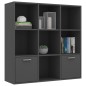 vidaXL Bücherregal Grau 98x30x98 cm Holzwerkstoff vidaXL Bücherregal Grau 98x30x98 cm Holzwerkstoff
