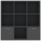 vidaXL Bücherregal Grau 98x30x98 cm Holzwerkstoff vidaXL Bücherregal Grau 98x30x98 cm Holzwerkstoff