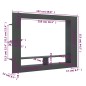 vidaXL TV-Schrank Grau 152x22x113 cm Holzwerkstoff vidaXL TV-Schrank Grau 152x22x113 cm Holzwerkstoff