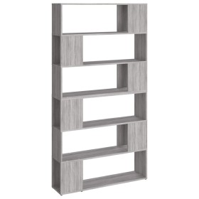 vidaXL Bücherregal/Raumteiler Grau Sonoma 100x24x188 cm
