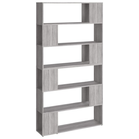 vidaXL Bücherregal/Raumteiler Grau Sonoma 100x24x188 cm