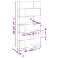 vidaXL Bücherregal/Raumteiler Grau Sonoma 100x24x188 cm vidaXL Bücherregal/Raumteiler Grau Sonoma 100x24x188 cm