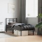 vidaXL Bettgestell mit Kopfteil Metall Schwarz 75x190 cm vidaXL Bettgestell mit Kopfteil Metall Schwarz 75x190 cm