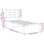 vidaXL Bettgestell mit Kopfteil Metall Schwarz 75x190 cm vidaXL Bettgestell mit Kopfteil Metall Schwarz 75x190 cm