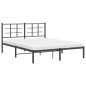 vidaXL Bettgestell mit Kopfteil Metall Schwarz 160x200 cm vidaXL Bettgestell mit Kopfteil Metall Schwarz 160x200 cm