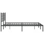 vidaXL Bettgestell mit Kopfteil Metall Schwarz 160x200 cm vidaXL Bettgestell mit Kopfteil Metall Schwarz 160x200 cm