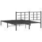 vidaXL Bettgestell mit Kopfteil Metall Schwarz 160x200 cm vidaXL Bettgestell mit Kopfteil Metall Schwarz 160x200 cm