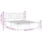 vidaXL Bettgestell mit Kopfteil Metall Schwarz 160x200 cm vidaXL Bettgestell mit Kopfteil Metall Schwarz 160x200 cm