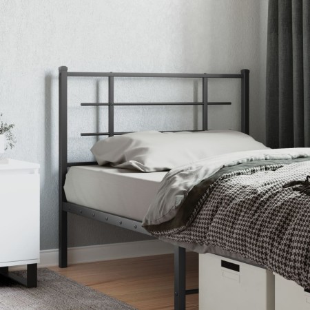 vidaXL Kopfteil Metall Schwarz 107 cm
