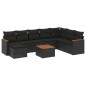 vidaXL 9-tlg. Garten-Sofagarnitur mit Kissen Schwarz Poly Rattan vidaXL 9-tlg. Garten-Sofagarnitur mit Kissen Schwarz Poly Rattan