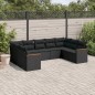 vidaXL 9-tlg. Garten-Sofagarnitur mit Kissen Schwarz Poly Rattan vidaXL 9-tlg. Garten-Sofagarnitur mit Kissen Schwarz Poly Rattan