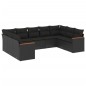 vidaXL 9-tlg. Garten-Sofagarnitur mit Kissen Schwarz Poly Rattan vidaXL 9-tlg. Garten-Sofagarnitur mit Kissen Schwarz Poly Rattan