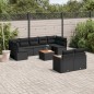 vidaXL 10-tlg. Garten-Sofagarnitur mit Kissen Schwarz Poly Rattan vidaXL 10-tlg. Garten-Sofagarnitur mit Kissen Schwarz Poly Rattan