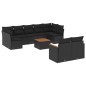 vidaXL 10-tlg. Garten-Sofagarnitur mit Kissen Schwarz Poly Rattan vidaXL 10-tlg. Garten-Sofagarnitur mit Kissen Schwarz Poly Rattan