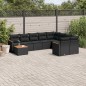 vidaXL 10-tlg. Garten-Sofagarnitur mit Kissen Schwarz Poly Rattan vidaXL 10-tlg. Garten-Sofagarnitur mit Kissen Schwarz Poly Rattan
