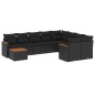 vidaXL 10-tlg. Garten-Sofagarnitur mit Kissen Schwarz Poly Rattan vidaXL 10-tlg. Garten-Sofagarnitur mit Kissen Schwarz Poly Rattan
