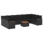 vidaXL 11-tlg. Garten-Sofagarnitur mit Kissen Schwarz Poly Rattan vidaXL 11-tlg. Garten-Sofagarnitur mit Kissen Schwarz Poly Rattan