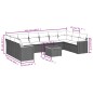 vidaXL 11-tlg. Garten-Sofagarnitur mit Kissen Schwarz Poly Rattan vidaXL 11-tlg. Garten-Sofagarnitur mit Kissen Schwarz Poly Rattan