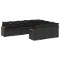 vidaXL 10-tlg. Garten-Sofagarnitur mit Kissen Schwarz Poly Rattan vidaXL 10-tlg. Garten-Sofagarnitur mit Kissen Schwarz Poly Rattan