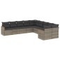 vidaXL 10-tlg. Garten-Sofagarnitur mit Kissen Grau Poly Rattan vidaXL 10-tlg. Garten-Sofagarnitur mit Kissen Grau Poly Rattan