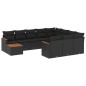 vidaXL 11-tlg. Garten-Sofagarnitur mit Kissen Schwarz Poly Rattan vidaXL 11-tlg. Garten-Sofagarnitur mit Kissen Schwarz Poly Rattan