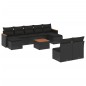 vidaXL 10-tlg. Garten-Sofagarnitur mit Kissen Schwarz Poly Rattan vidaXL 10-tlg. Garten-Sofagarnitur mit Kissen Schwarz Poly Rattan