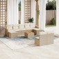 vidaXL 10-tlg. Garten-Sofagarnitur mit Kissen Beige Poly Rattan vidaXL 10-tlg. Garten-Sofagarnitur mit Kissen Beige Poly Rattan