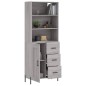 Highboard Grau Sonoma 69,5x34x180 cm Holzwerkstoff Highboard Grau Sonoma 69,5x34x180 cm Holzwerkstoff