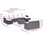vidaXL 10-tlg. Garten-Sofagarnitur mit Kissen Grau Poly Rattan vidaXL 10-tlg. Garten-Sofagarnitur mit Kissen Grau Poly Rattan