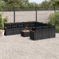 vidaXL 12-tlg. Garten-Sofagarnitur mit Kissen Schwarz Poly Rattan vidaXL 12-tlg. Garten-Sofagarnitur mit Kissen Schwarz Poly Rattan