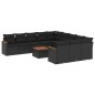 vidaXL 12-tlg. Garten-Sofagarnitur mit Kissen Schwarz Poly Rattan vidaXL 12-tlg. Garten-Sofagarnitur mit Kissen Schwarz Poly Rattan