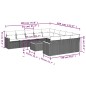 vidaXL 12-tlg. Garten-Sofagarnitur mit Kissen Schwarz Poly Rattan vidaXL 12-tlg. Garten-Sofagarnitur mit Kissen Schwarz Poly Rattan