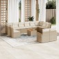 vidaXL 13-tlg. Garten-Sofagarnitur mit Kissen Beige Poly Rattan vidaXL 13-tlg. Garten-Sofagarnitur mit Kissen Beige Poly Rattan