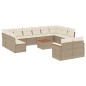 vidaXL 13-tlg. Garten-Sofagarnitur mit Kissen Beige Poly Rattan vidaXL 13-tlg. Garten-Sofagarnitur mit Kissen Beige Poly Rattan