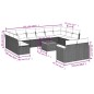 vidaXL 13-tlg. Garten-Sofagarnitur mit Kissen Grau Poly Rattan vidaXL 13-tlg. Garten-Sofagarnitur mit Kissen Grau Poly Rattan