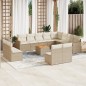 vidaXL 13-tlg. Garten-Sofagarnitur mit Kissen Beige Poly Rattan vidaXL 13-tlg. Garten-Sofagarnitur mit Kissen Beige Poly Rattan