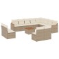 vidaXL 13-tlg. Garten-Sofagarnitur mit Kissen Beige Poly Rattan vidaXL 13-tlg. Garten-Sofagarnitur mit Kissen Beige Poly Rattan