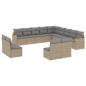 vidaXL 13-tlg. Garten-Sofagarnitur mit Kissen Beige Poly Rattan vidaXL 13-tlg. Garten-Sofagarnitur mit Kissen Beige Poly Rattan