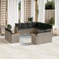 vidaXL 11-tlg. Garten-Sofagarnitur mit Kissen Grau Poly Rattan vidaXL 11-tlg. Garten-Sofagarnitur mit Kissen Grau Poly Rattan