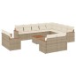 vidaXL 13-tlg. Garten-Sofagarnitur mit Kissen Beige Poly Rattan vidaXL 13-tlg. Garten-Sofagarnitur mit Kissen Beige Poly Rattan