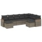 vidaXL 9-tlg. Garten-Sofagarnitur mit Kissen Grau Poly Rattan vidaXL 9-tlg. Garten-Sofagarnitur mit Kissen Grau Poly Rattan