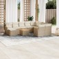 vidaXL 11-tlg. Garten-Sofagarnitur mit Kissen Beige Poly Rattan vidaXL 11-tlg. Garten-Sofagarnitur mit Kissen Beige Poly Rattan