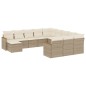 vidaXL 12-tlg. Garten-Sofagarnitur mit Kissen Beige Poly Rattan vidaXL 12-tlg. Garten-Sofagarnitur mit Kissen Beige Poly Rattan