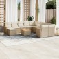 vidaXL 12-tlg. Garten-Sofagarnitur mit Kissen Beige Poly Rattan vidaXL 12-tlg. Garten-Sofagarnitur mit Kissen Beige Poly Rattan