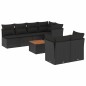 vidaXL 6-tlg. Garten-Sofagarnitur mit Kissen Schwarz Poly Rattan vidaXL 6-tlg. Garten-Sofagarnitur mit Kissen Schwarz Poly Rattan