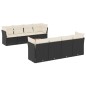 vidaXL 9-tlg. Garten-Sofagarnitur mit Kissen Schwarz Poly Rattan vidaXL 9-tlg. Garten-Sofagarnitur mit Kissen Schwarz Poly Rattan