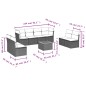 vidaXL 9-tlg. Garten-Sofagarnitur mit Kissen Schwarz Poly Rattan vidaXL 9-tlg. Garten-Sofagarnitur mit Kissen Schwarz Poly Rattan