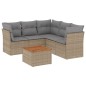 vidaXL 6-tlg. Garten-Sofagarnitur mit Kissen Beige Poly Rattan vidaXL 6-tlg. Garten-Sofagarnitur mit Kissen Beige Poly Rattan