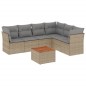vidaXL 7-tlg. Garten-Sofagarnitur mit Kissen Beige Poly Rattan vidaXL 7-tlg. Garten-Sofagarnitur mit Kissen Beige Poly Rattan