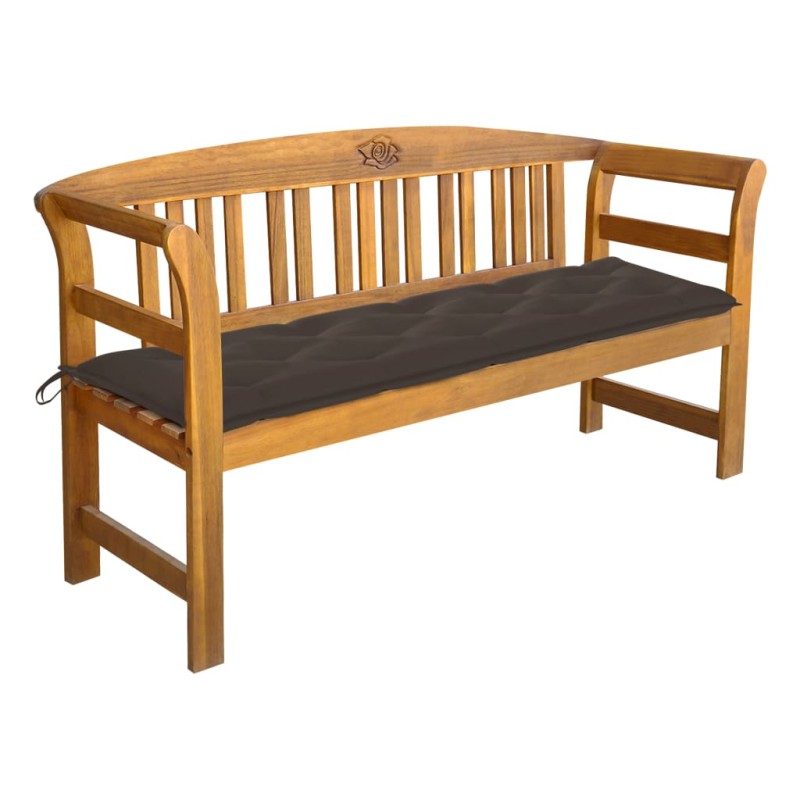 vidaXL Gartenbank mit Auflage 157 cm Massivholz Akazie vidaXL Gartenbank mit Auflage 157 cm Massivholz Akazie